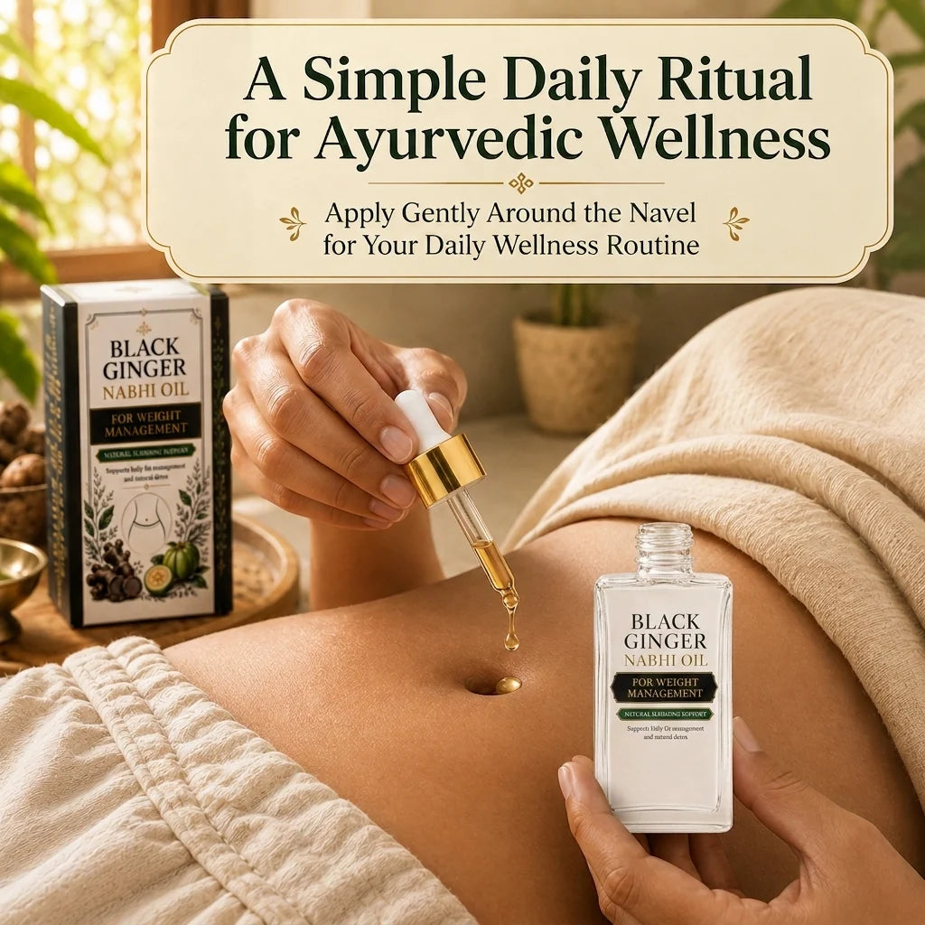 Black Ginger Nabhi Oil - Weight Management | Body Detoxification