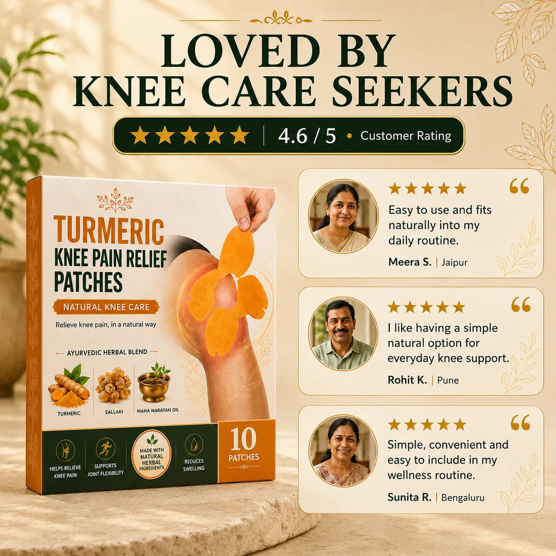 Turmeric Knee Pain Relief Patches