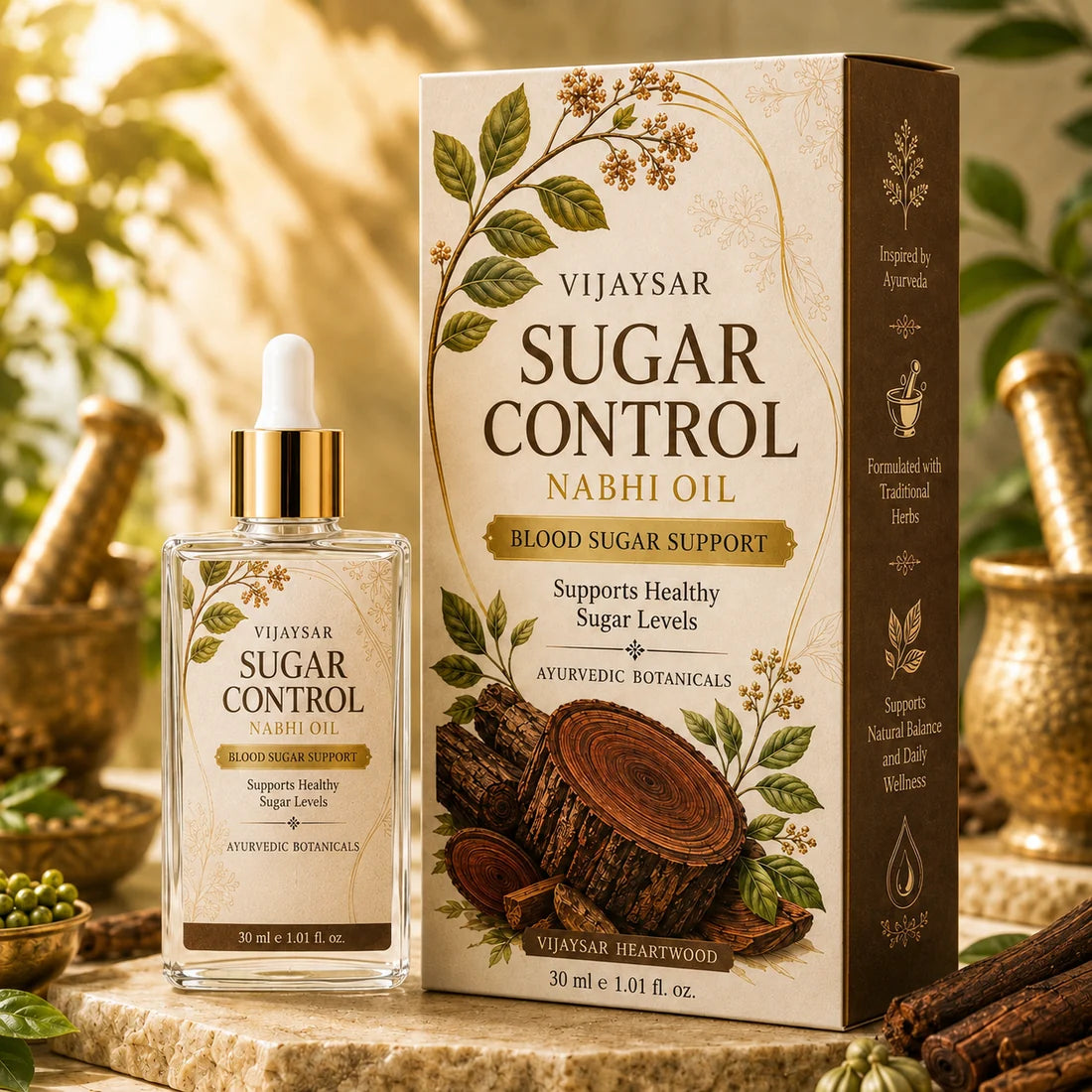 Vijaysar Sugar Nabhi Oil - Natural Blood Sugar Management
